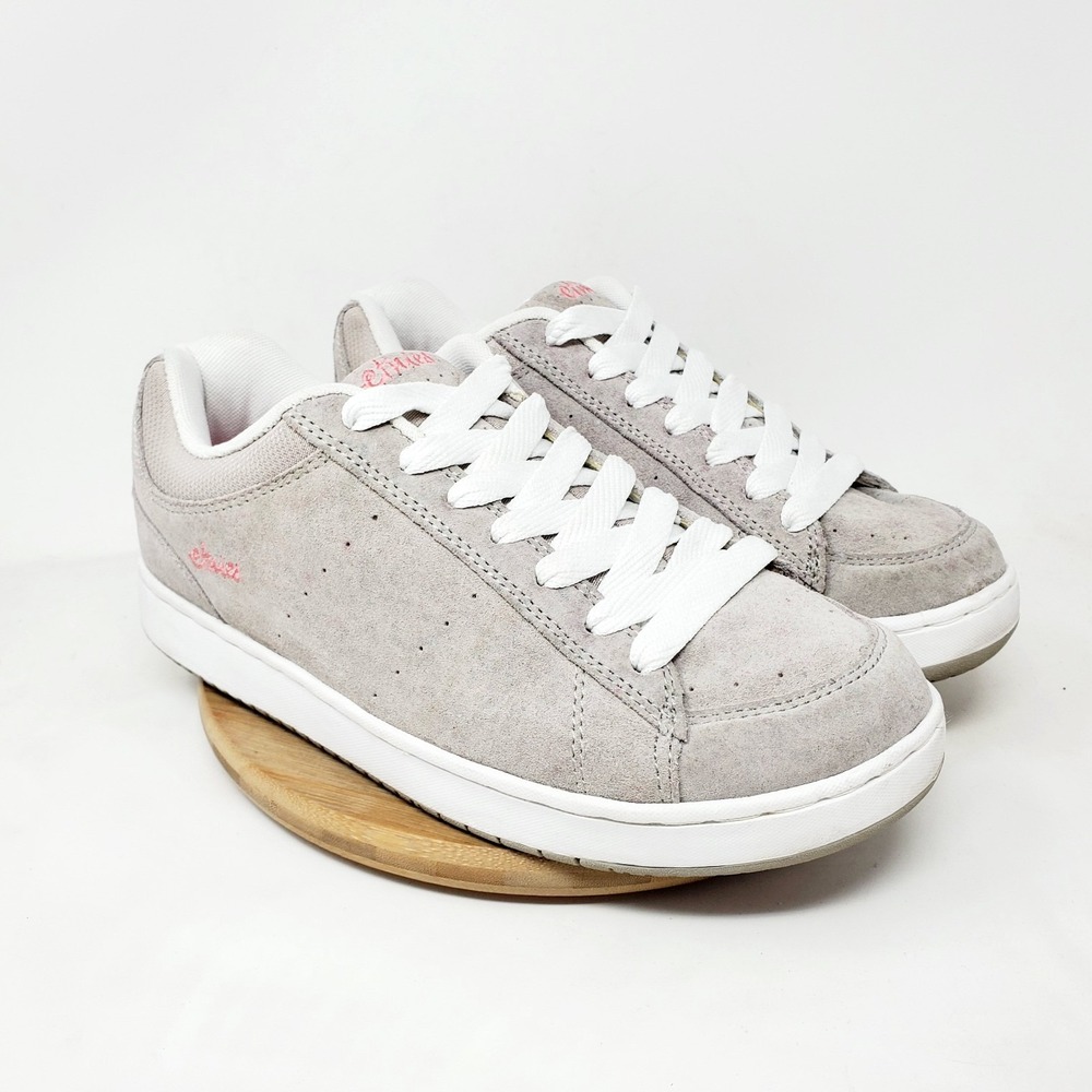 Etnies Skate Shoes Womens 10 Floyd Grey Pink Chunky Fat Tongue Sneaker Retro Y2K